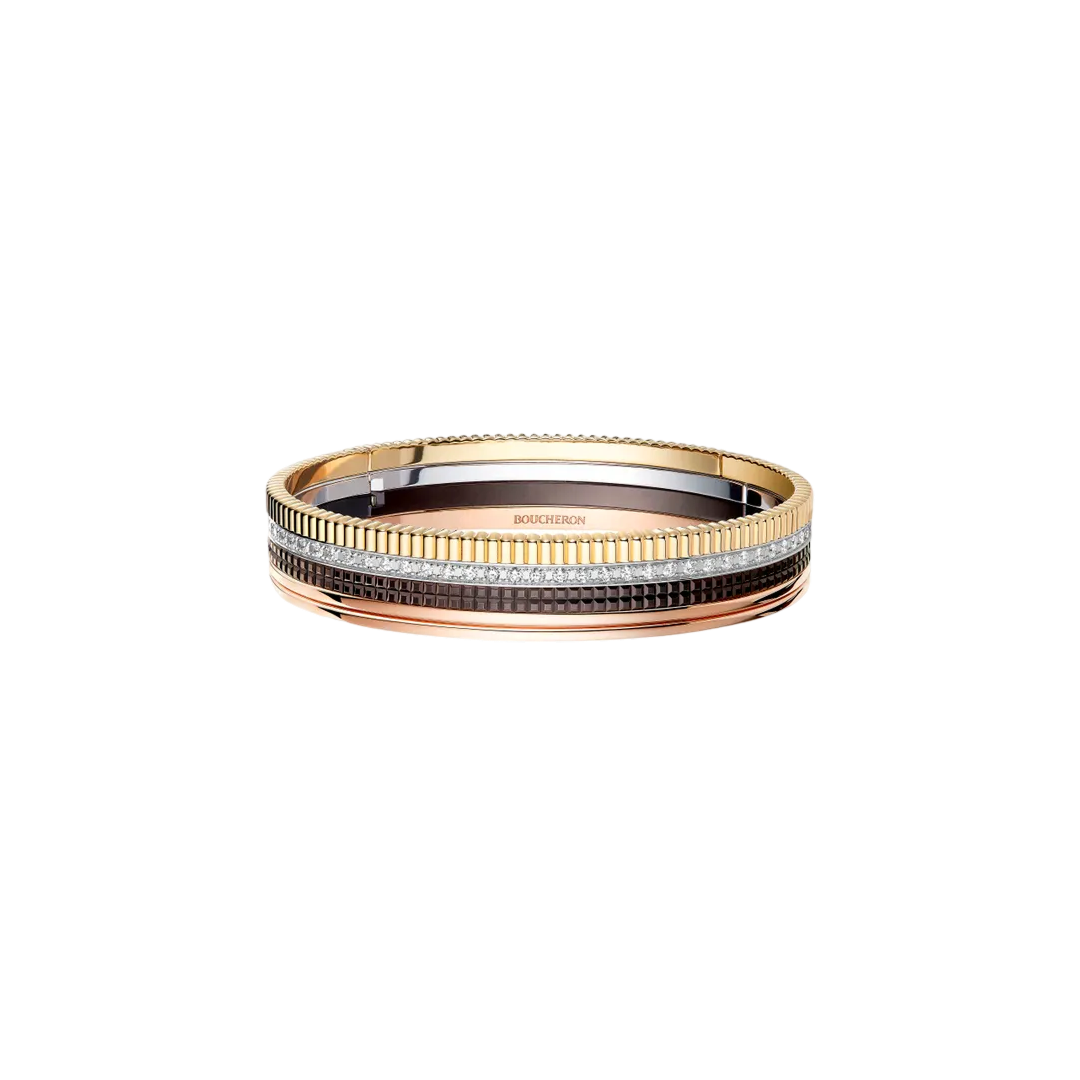 Gioiello in oro bianco giallo rosa Bracciale Quatre Classique Boucheron