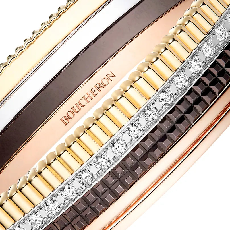 Gioiello in oro bianco giallo rosa Bracciale Quatre Classique Boucheron