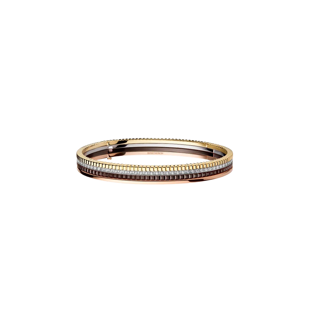 Gioiello in oro bianco giallo rosa Bracciale Quatre Classique Boucheron