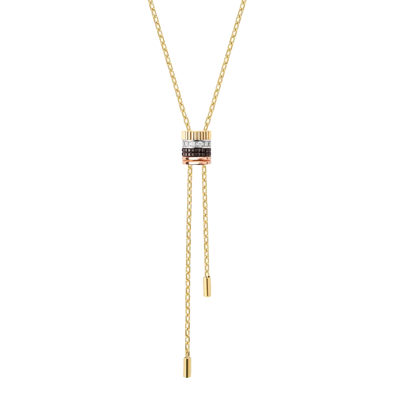 Gioiello in white, yellow, and rose gold Quatre Classique Tie Necklace Boucheron