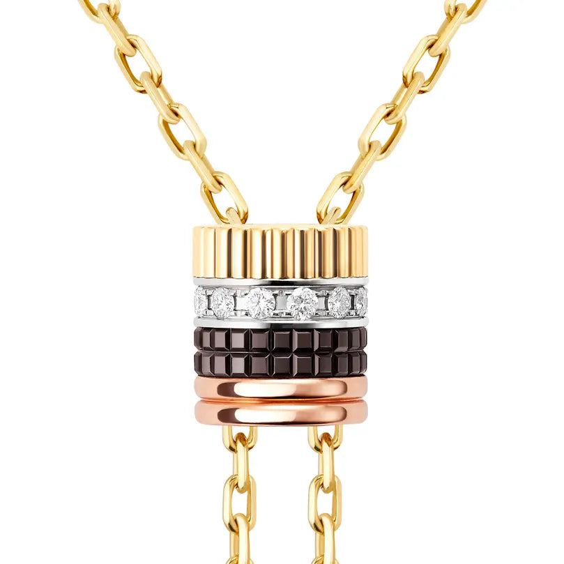 Gioiello in white, yellow, and rose gold Quatre Classique Tie Necklace Boucheron