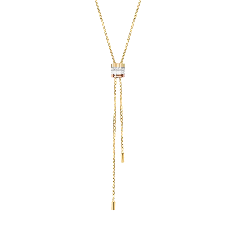Gioiello in white, yellow, and rose gold Quatre White Edition Tie Necklace Boucheron