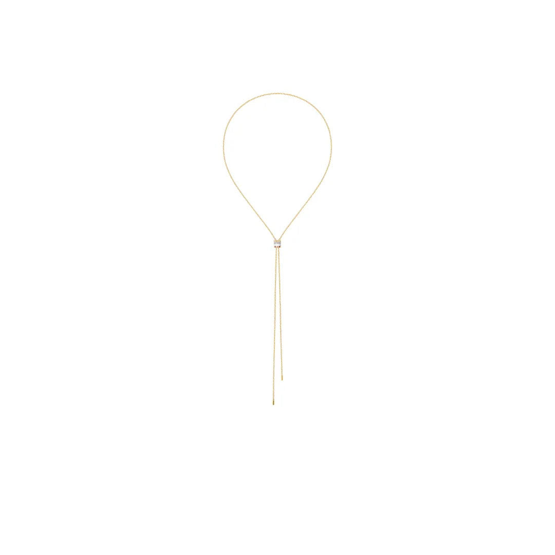 Gioiello in white, yellow, and rose gold Quatre White Edition Tie Necklace Boucheron