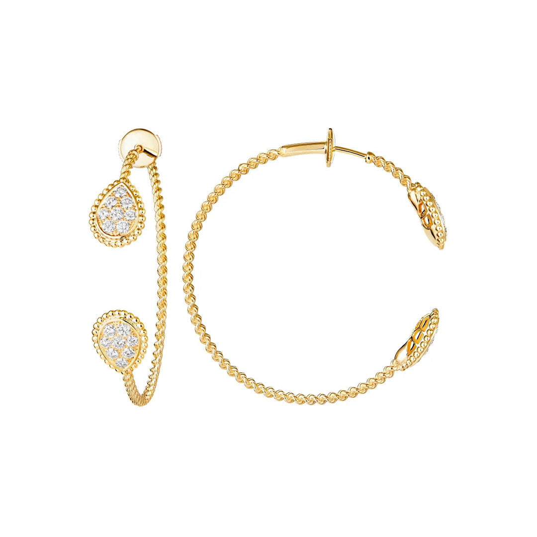 Gioiello in oro giallo Orecchini a cerchio Serpent Bohème Boucheron