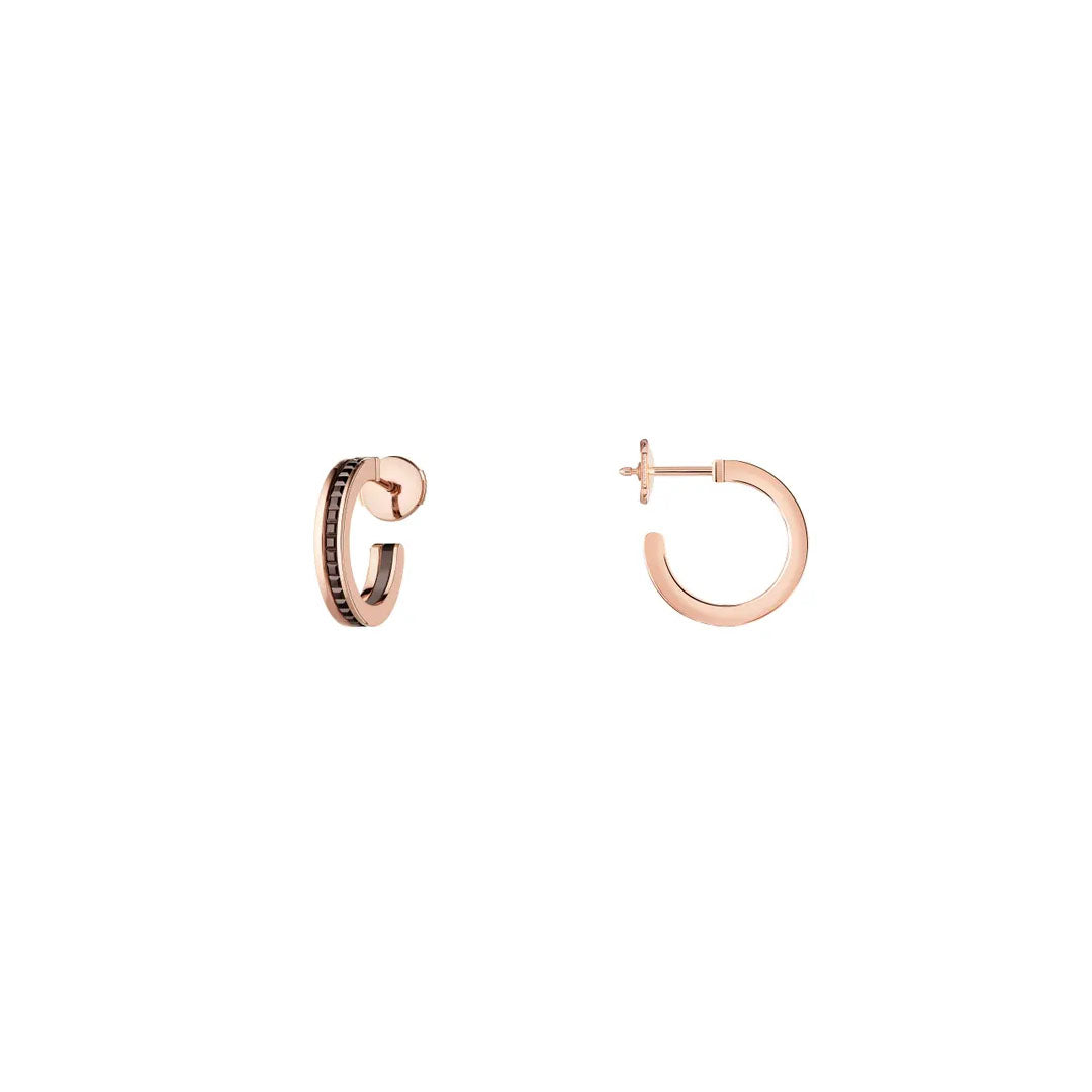 Earrings in yellow and rose gold Quatre Classique Hoop Earrings Boucheron