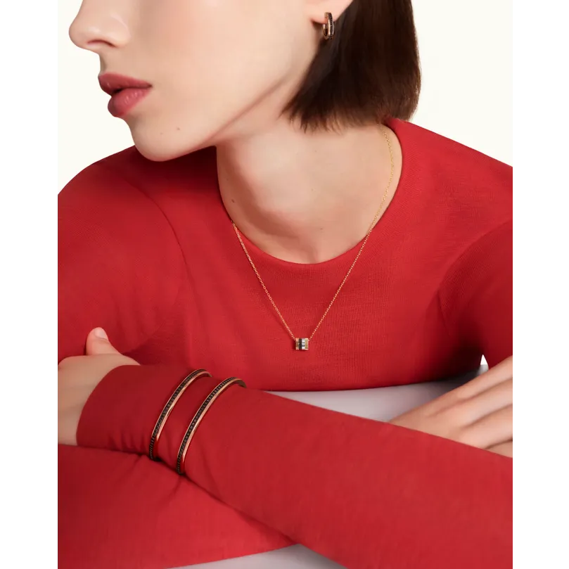Earrings in yellow and rose gold Quatre Classique Hoop Earrings Boucheron