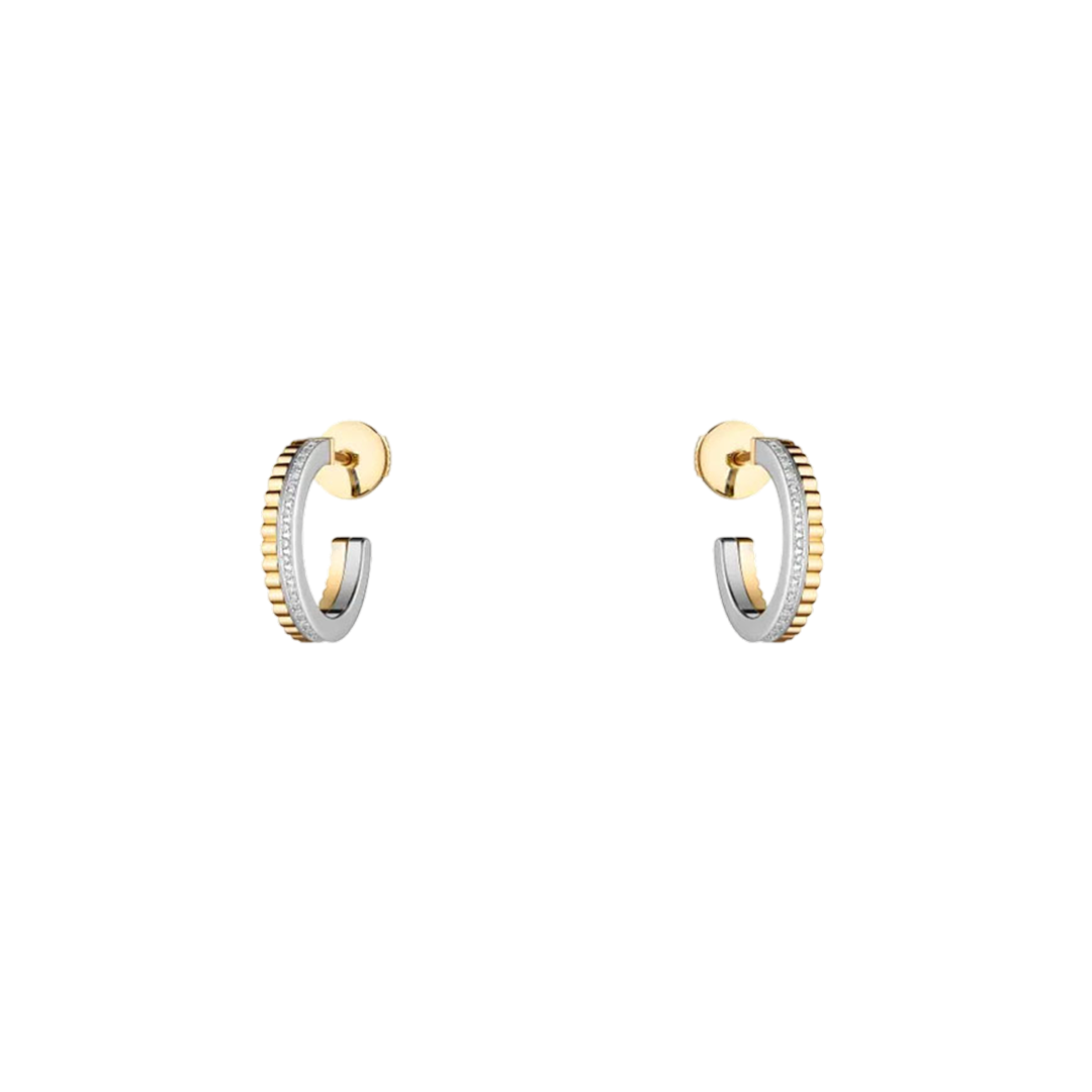 Earrings in yellow and white gold Quatre Radiant Edition Hoop Earrings Boucheron