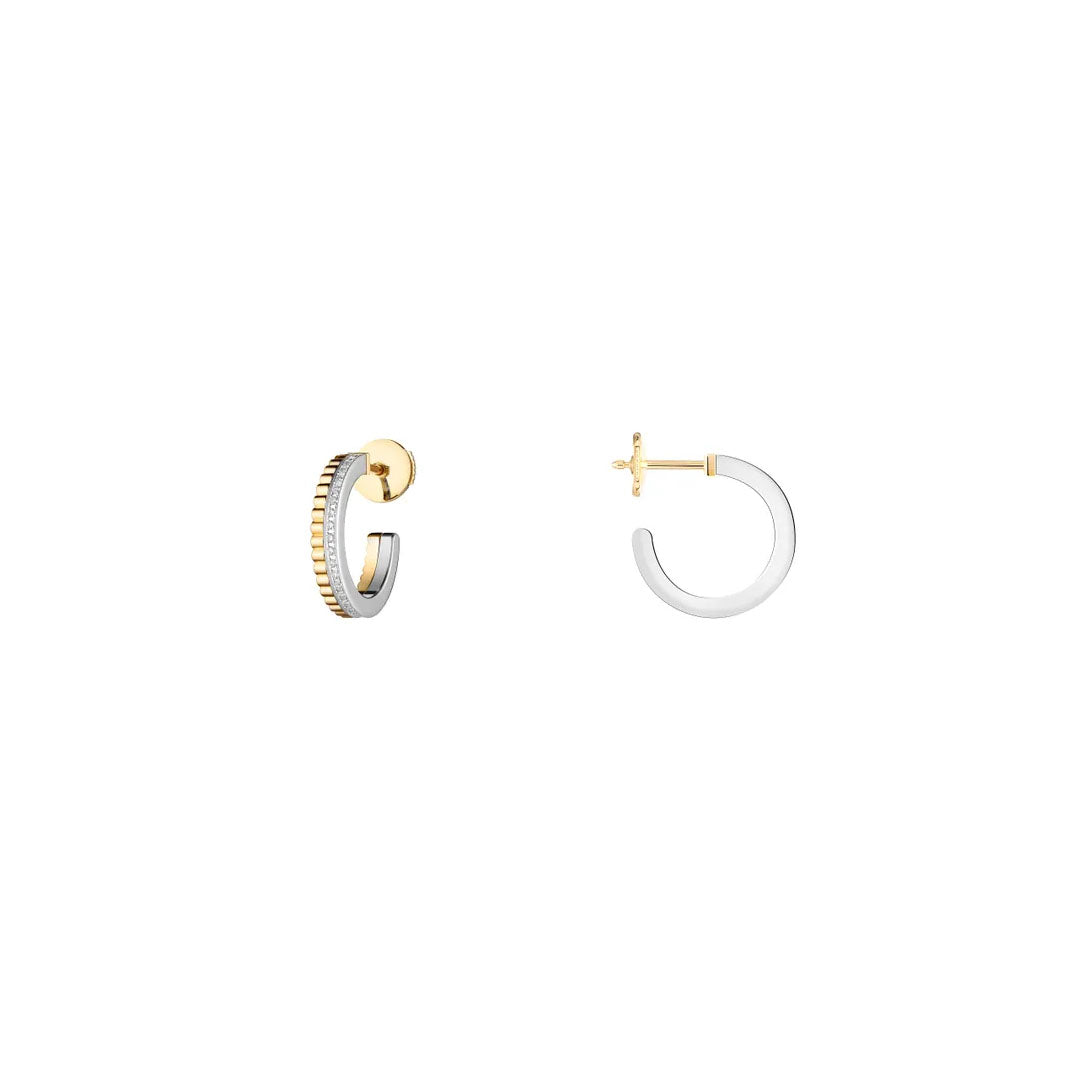 Earrings in yellow and white gold Quatre Radiant Edition Hoop Earrings Boucheron