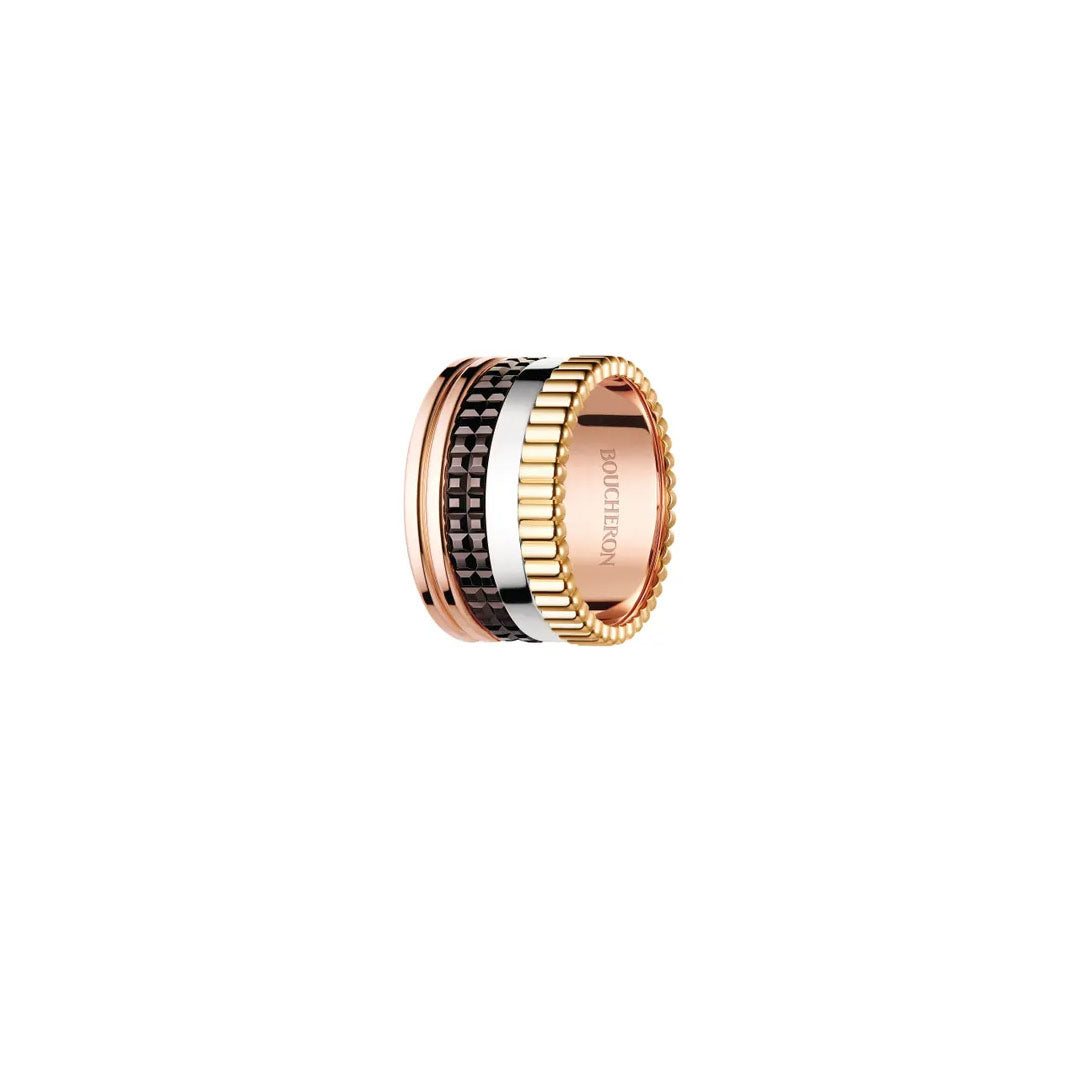 Ring in white, yellow, and rose gold Quatre Classique Ring Boucheron