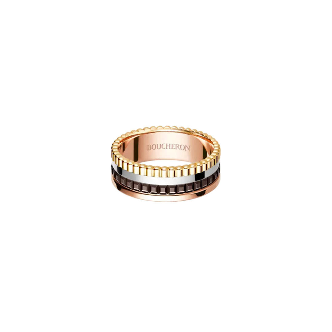 Ring in white, yellow, and rose gold Quatre Classique Ring Boucheron