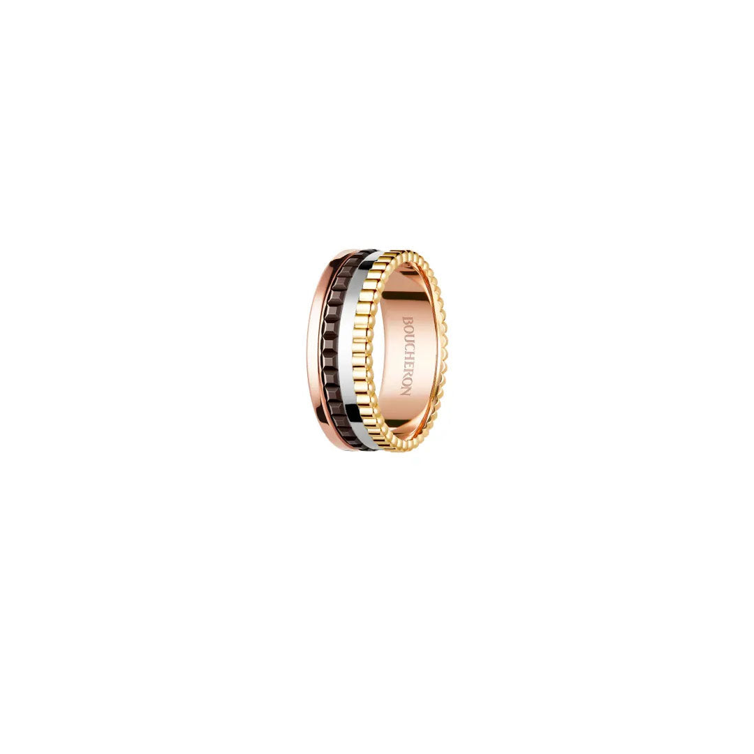Gioiello in oro bianco giallo rosa Anello Quatre Classique Boucheron