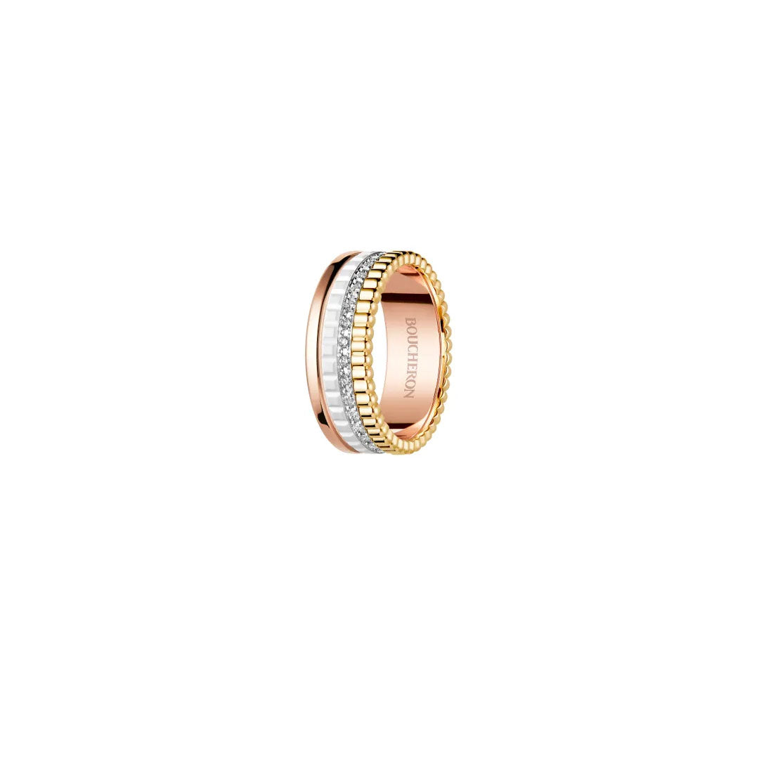 Gioiello in oro bianco giallo rosa Anello Quatre White Edition Boucheron