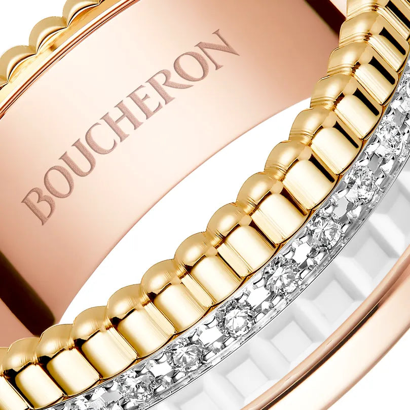 Gioiello in oro bianco giallo rosa Anello Quatre White Edition Boucheron