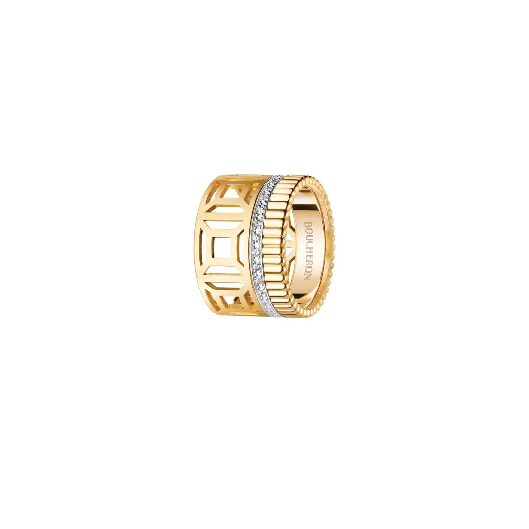 Ring in yellow and white gold Quatre Radiant Edition Openwork Ring Boucheron