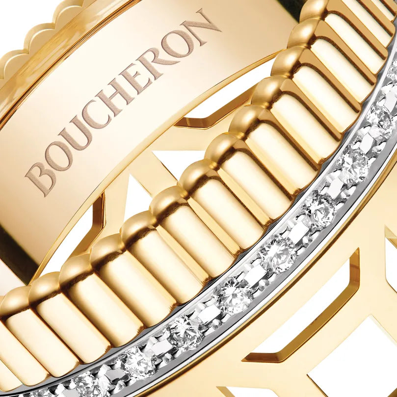 Ring in yellow and white gold Quatre Radiant Edition Openwork Ring Boucheron