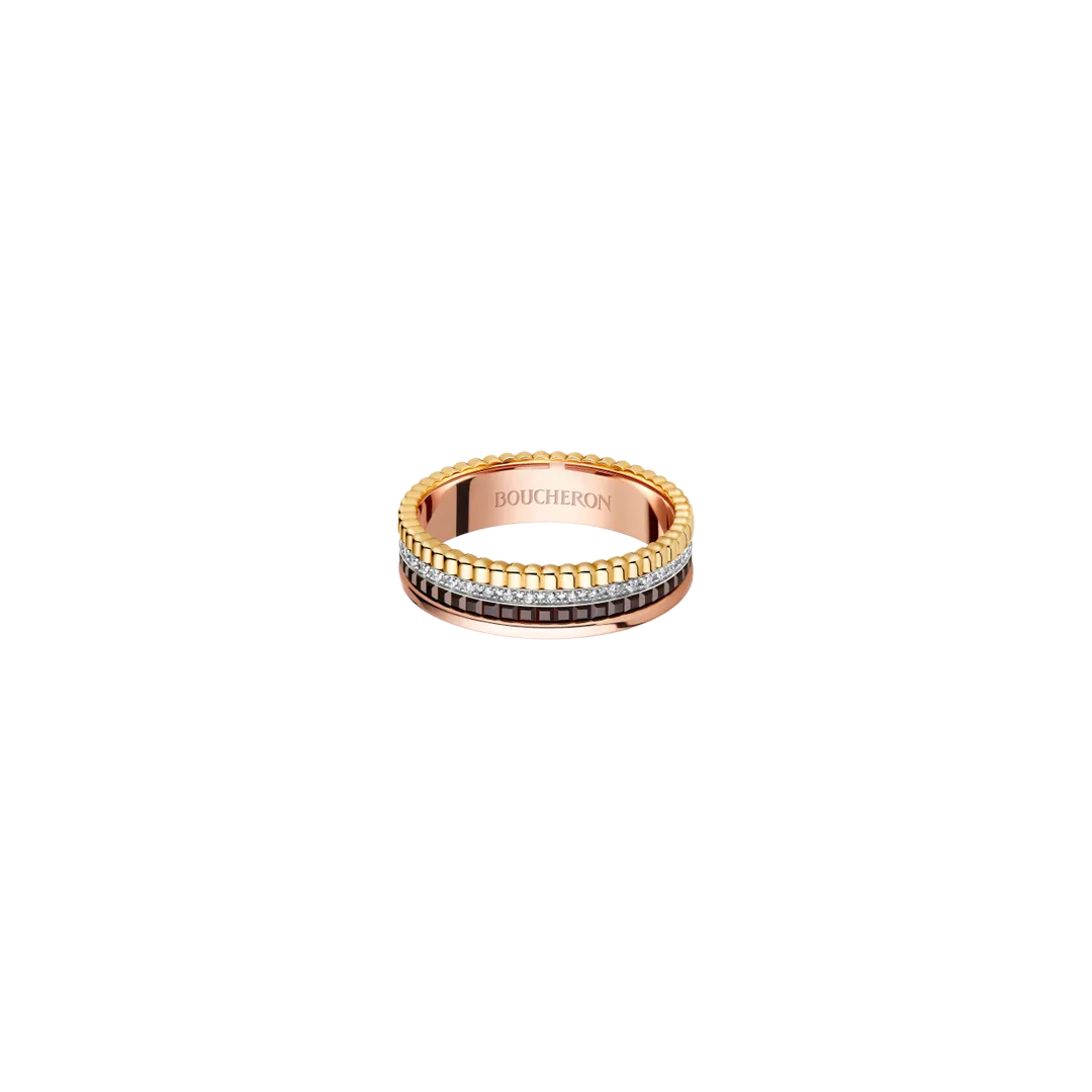 Ring in white, yellow, and rose gold Quatre Classique Ring Boucheron