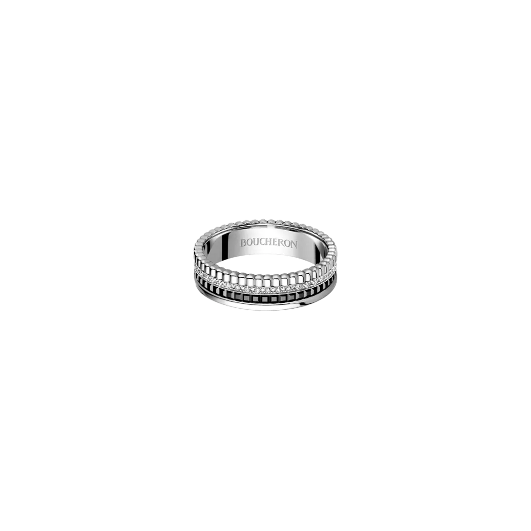 Gioiello in oro bianco Anello Quatre Black Edition Boucheron