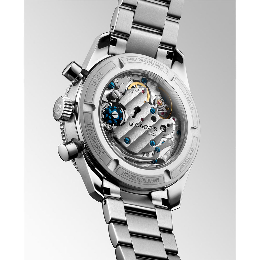 Orologio in acciaio Spirit Pilot Flyback Longines