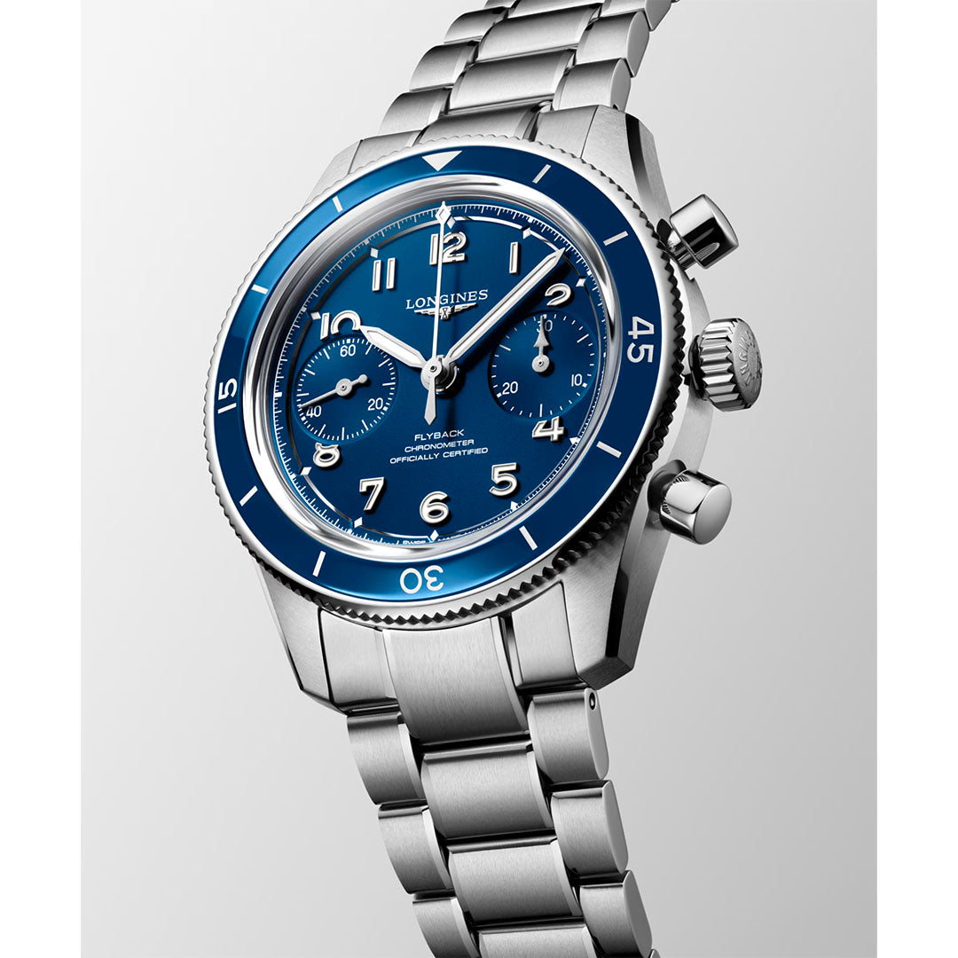 Orologio in acciaio Spirit Pilot Flyback Longines