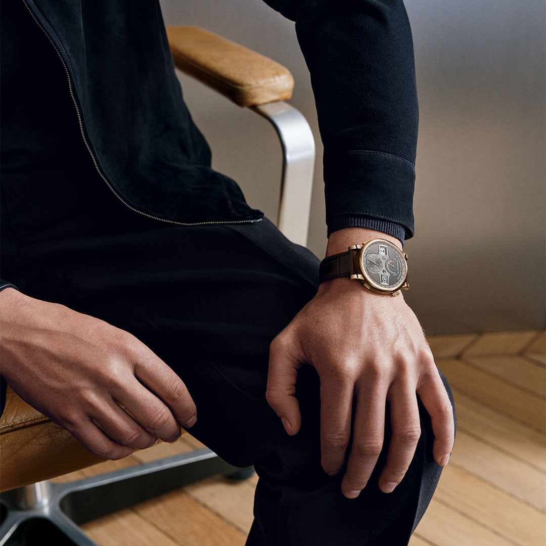 Orologio in oro rosa Zeitwerk Date A lange sohene