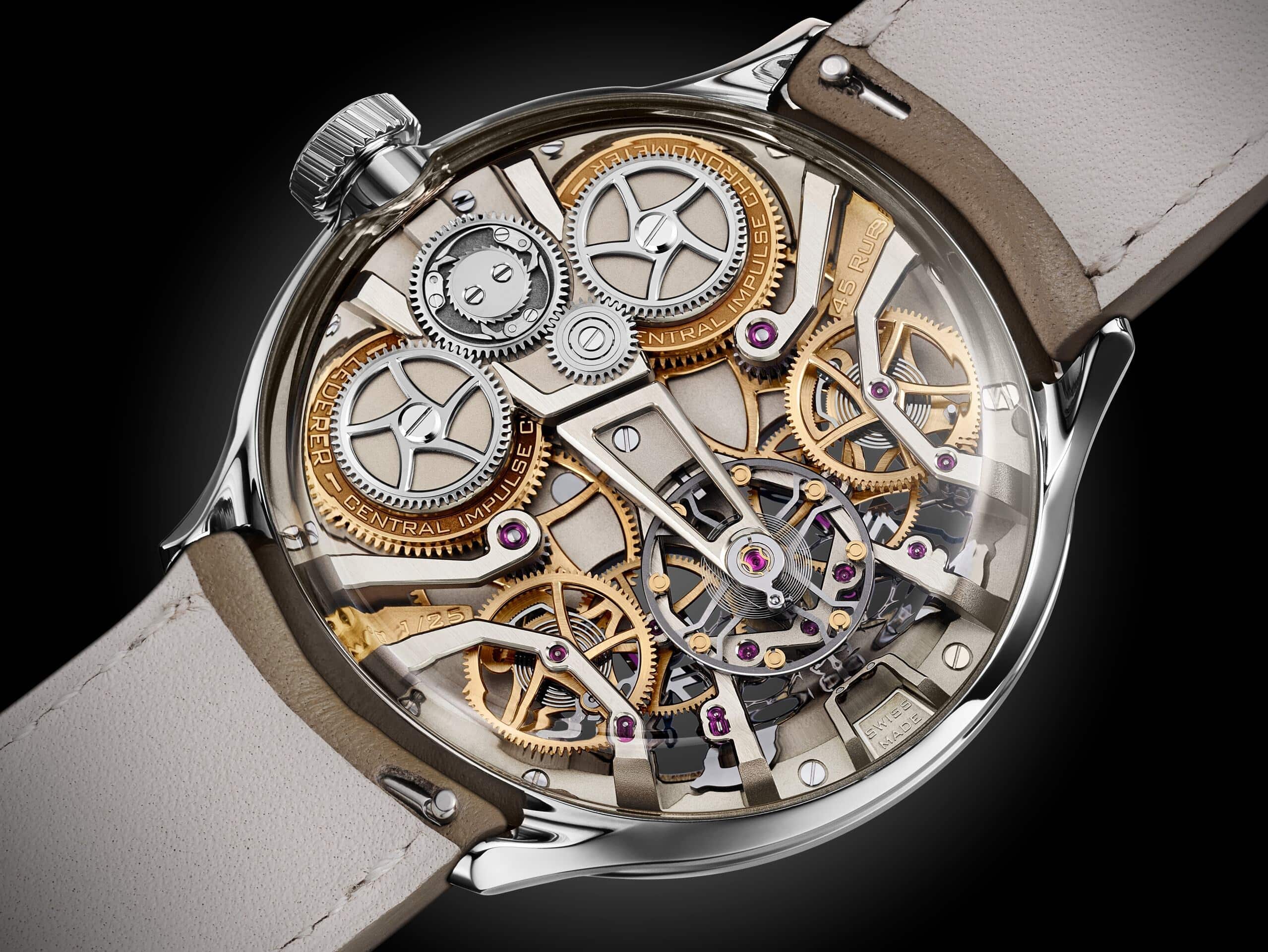 Watch in steel CIC 44 Pacific Green Lederer
