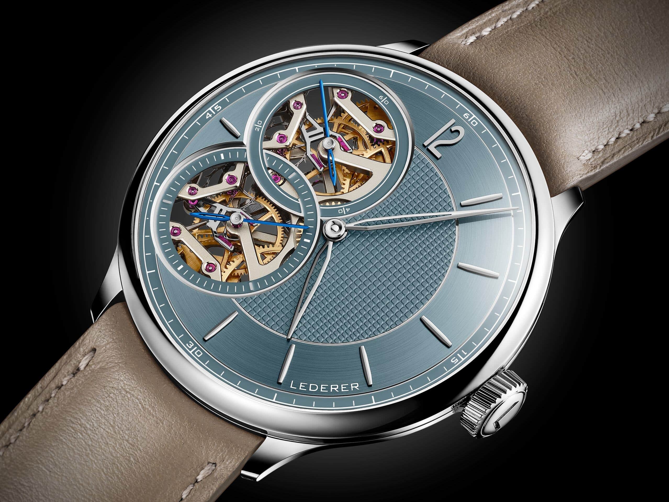 Orologio in acciaio CIC 44 Pacific Green Lederer