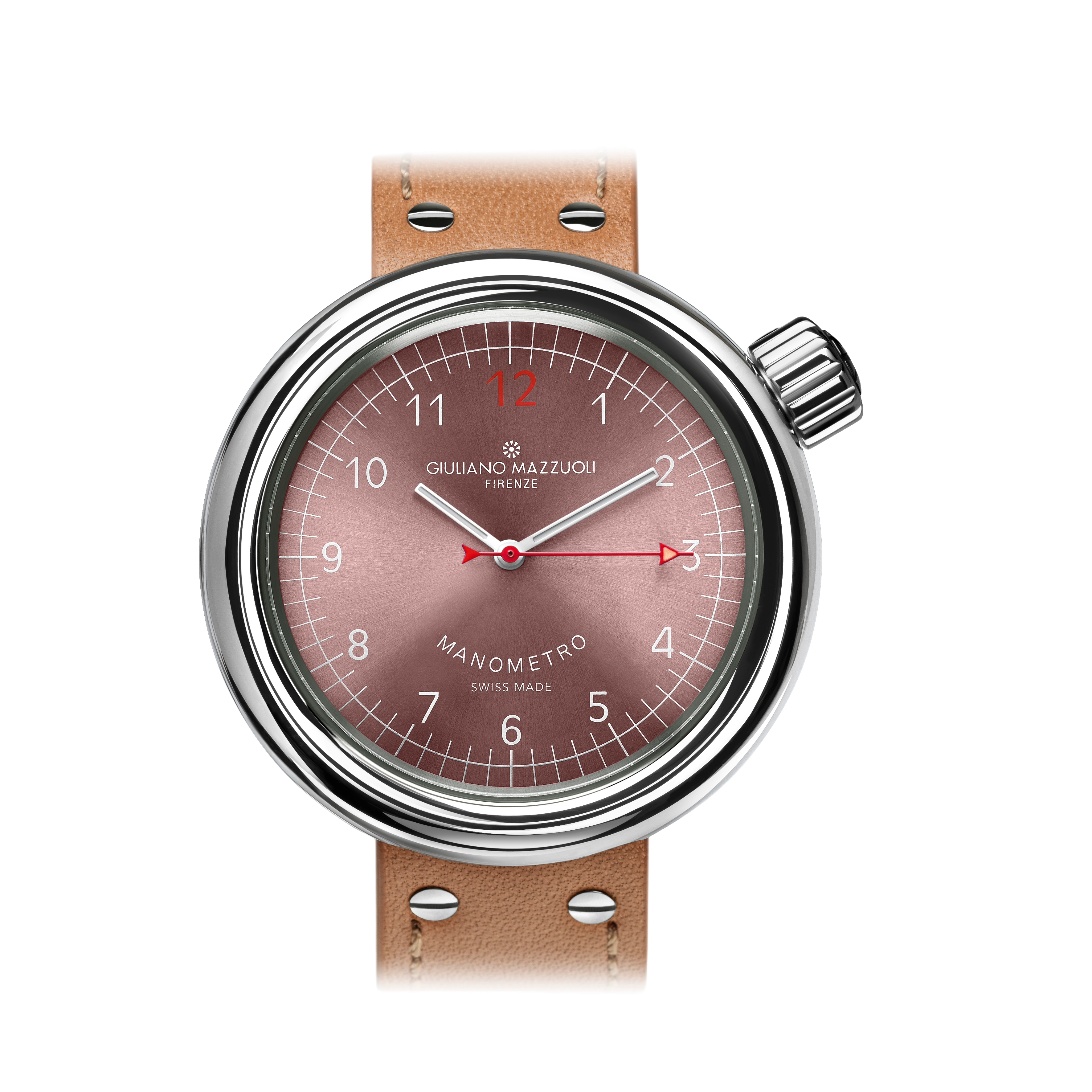 Watch in steel Manometro Rose Mother-Of-Pearl Mazzuoli