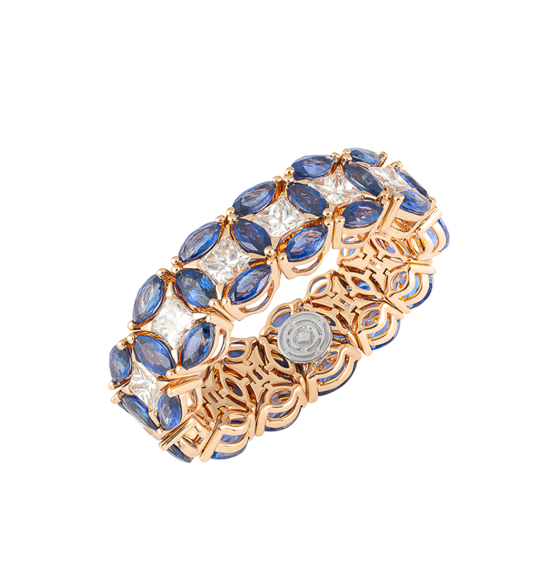 Gioiello in oro rosa Anello Diade Full Pavé in oro rosa Panerai