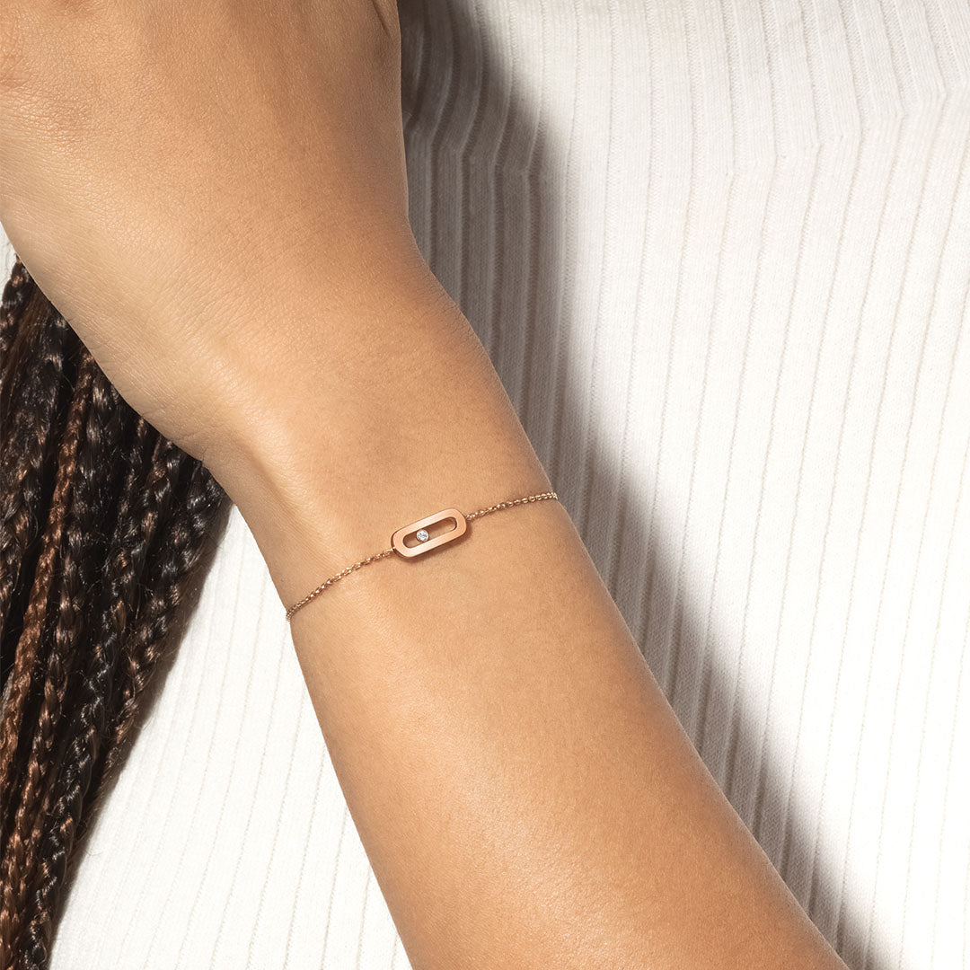 Gioiello in oro rosa Bracciale Move Uno Messika
