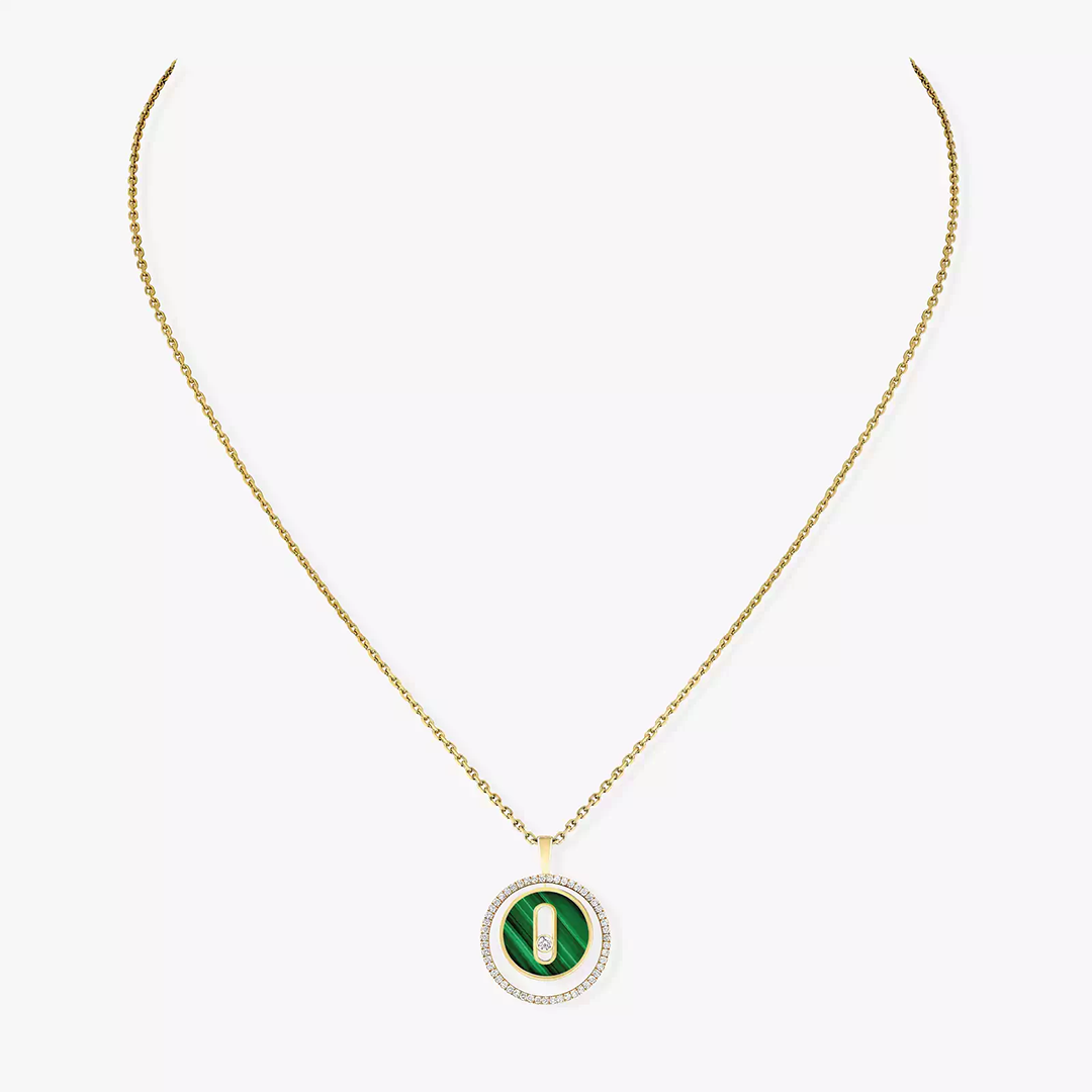 Gioiello in yellow gold Lucky Move SM Malachite Necklace Messika