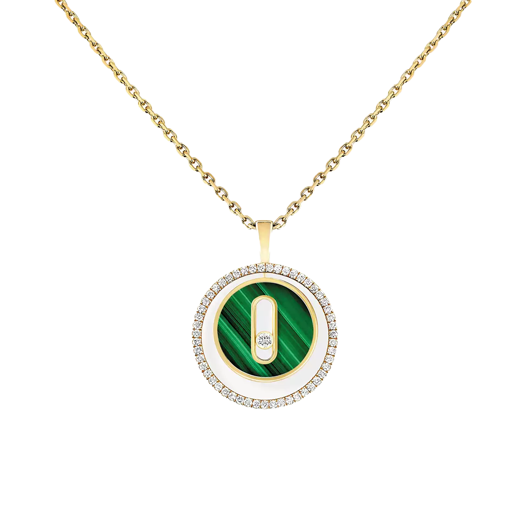 Gioiello in yellow gold Lucky Move SM Malachite Necklace Messika