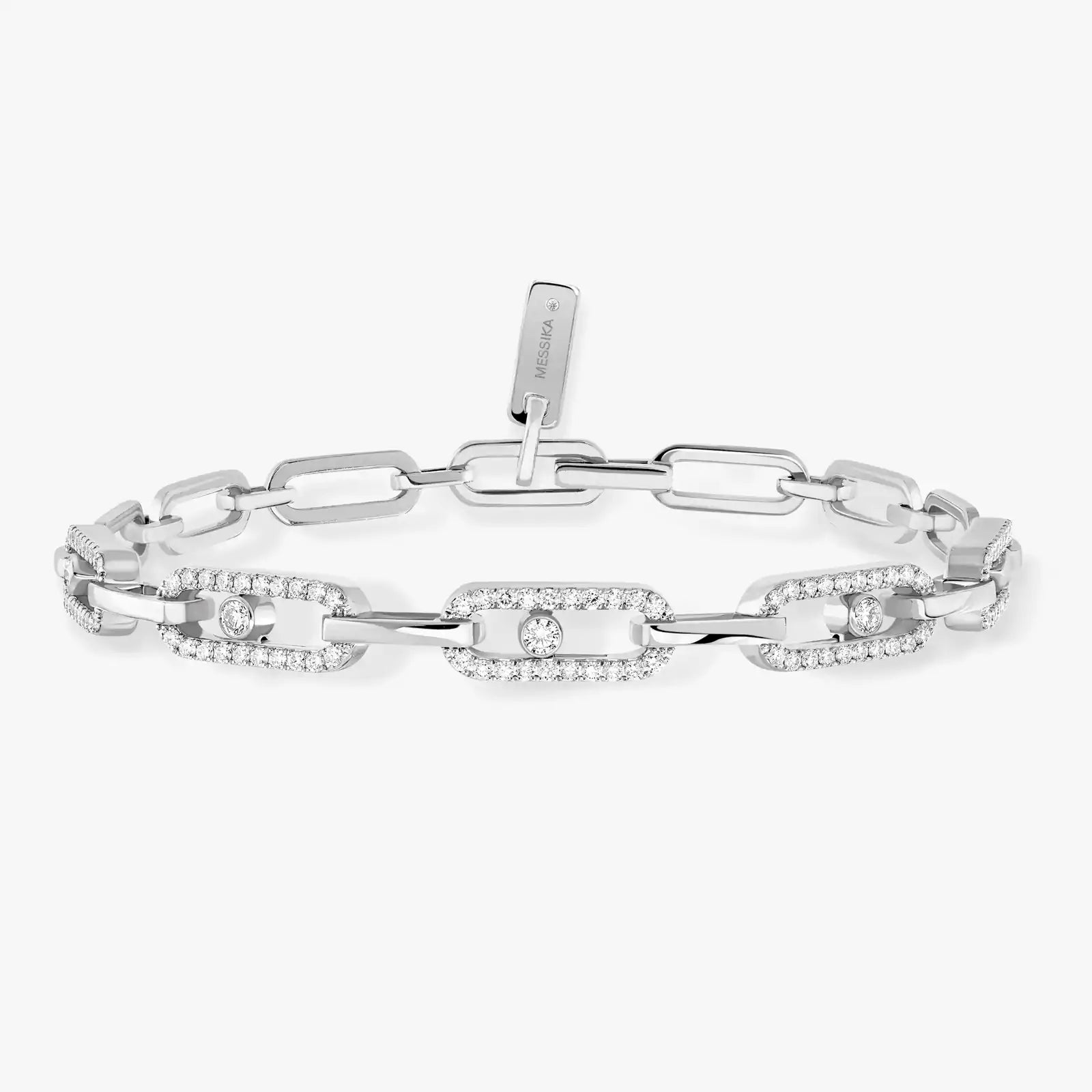 Gioiello in oro bianco Bracciale Move Link Molteplici Messika