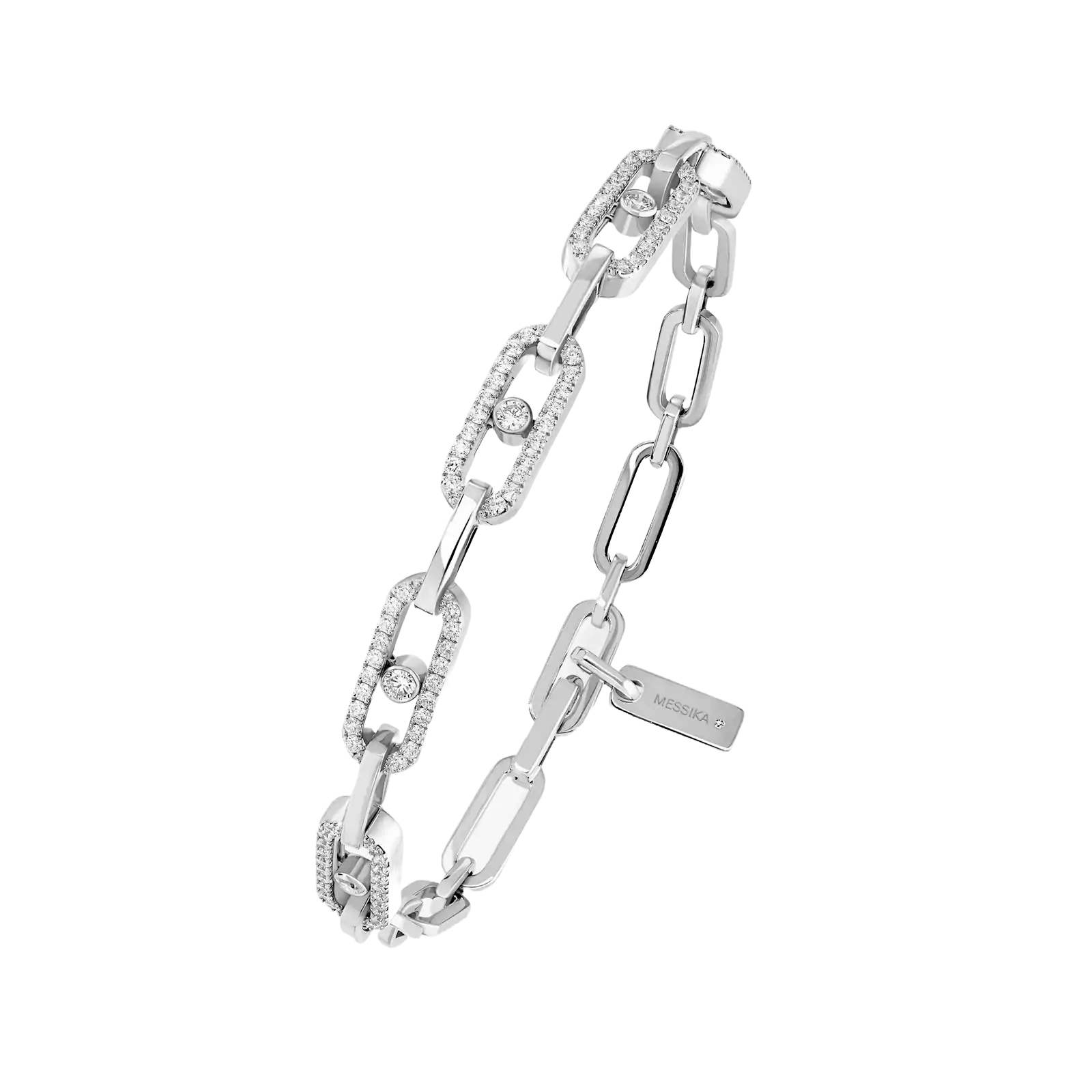 Gioiello in oro bianco Bracciale Move Link Molteplici Messika