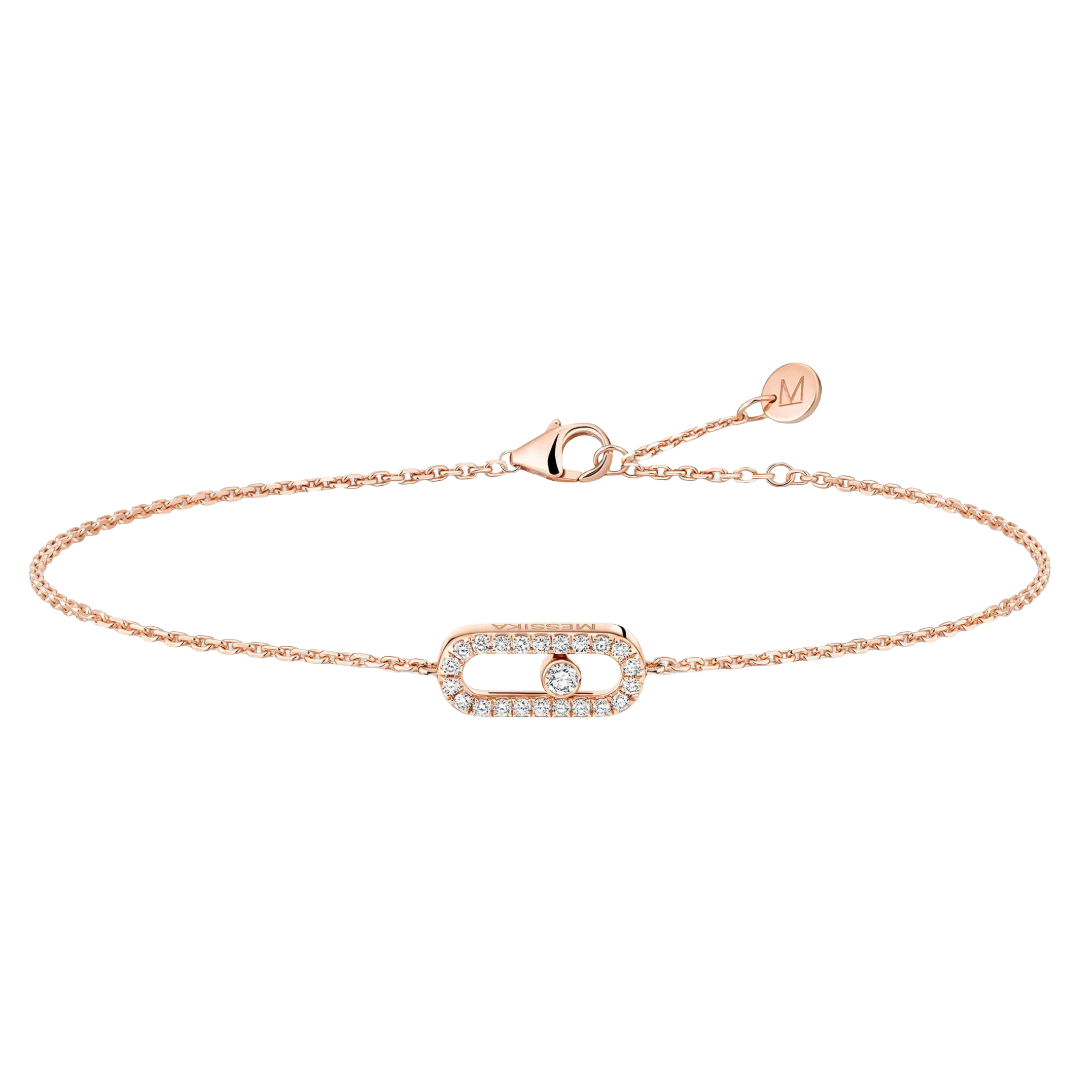 Bracelet in rose gold Messika CARE(S) bambini con pavé Messika
