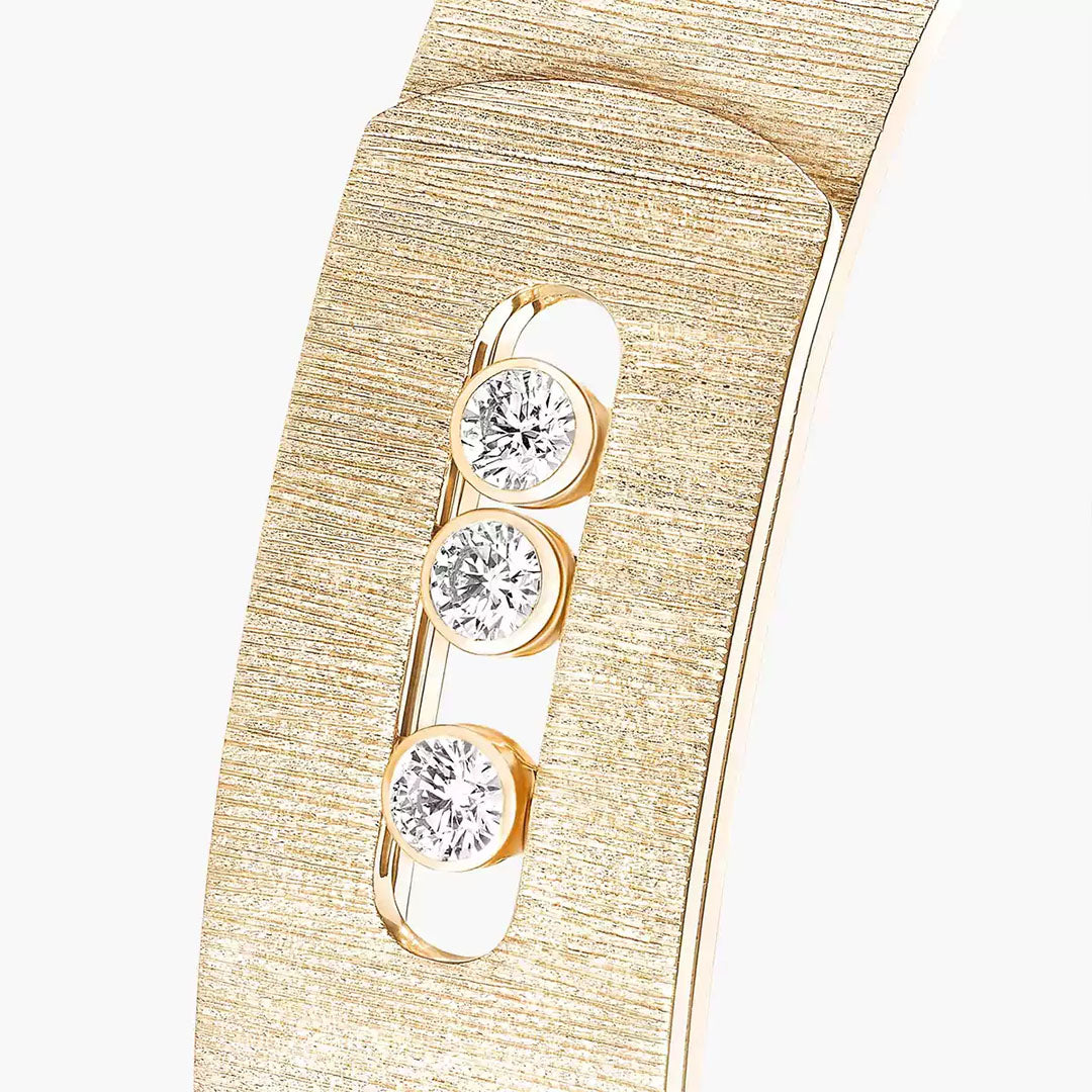 Bracelet in yellow gold Move Noa Ciselé MG Bracelet Messika