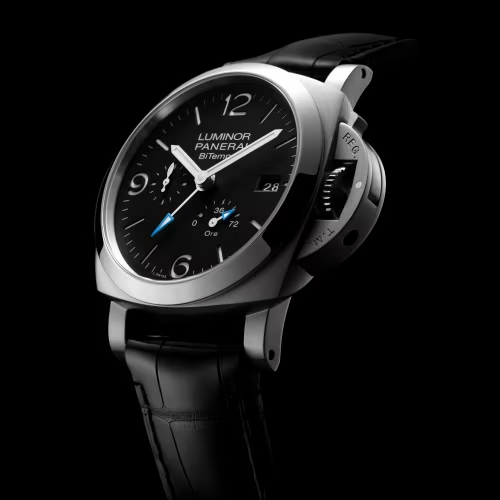 Watch in steel Luminor BiTempo Panerai