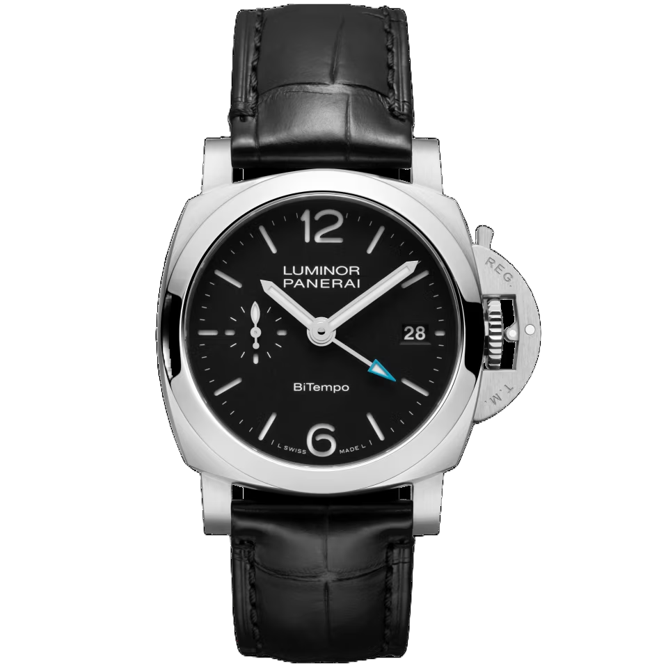 Watch in steel Luminor 40 BiTempo Panerai