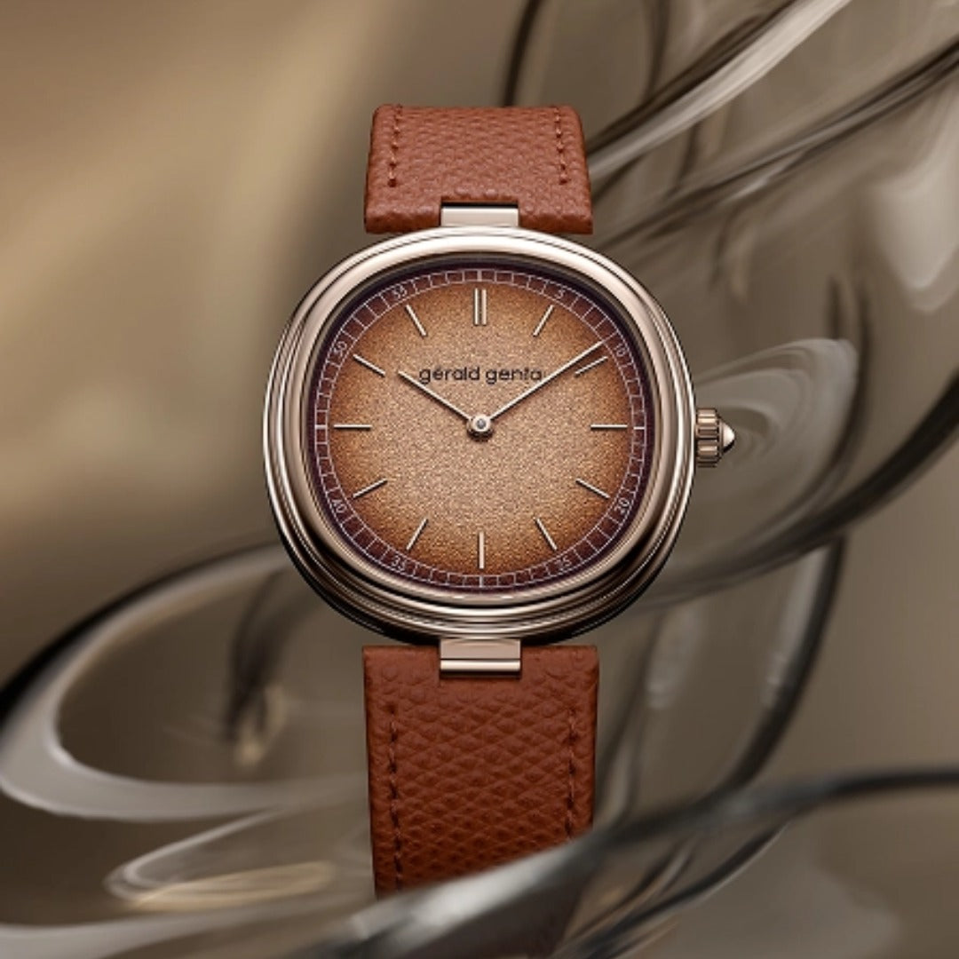 Watch in rose gold GENEVA time only Gerald genta
