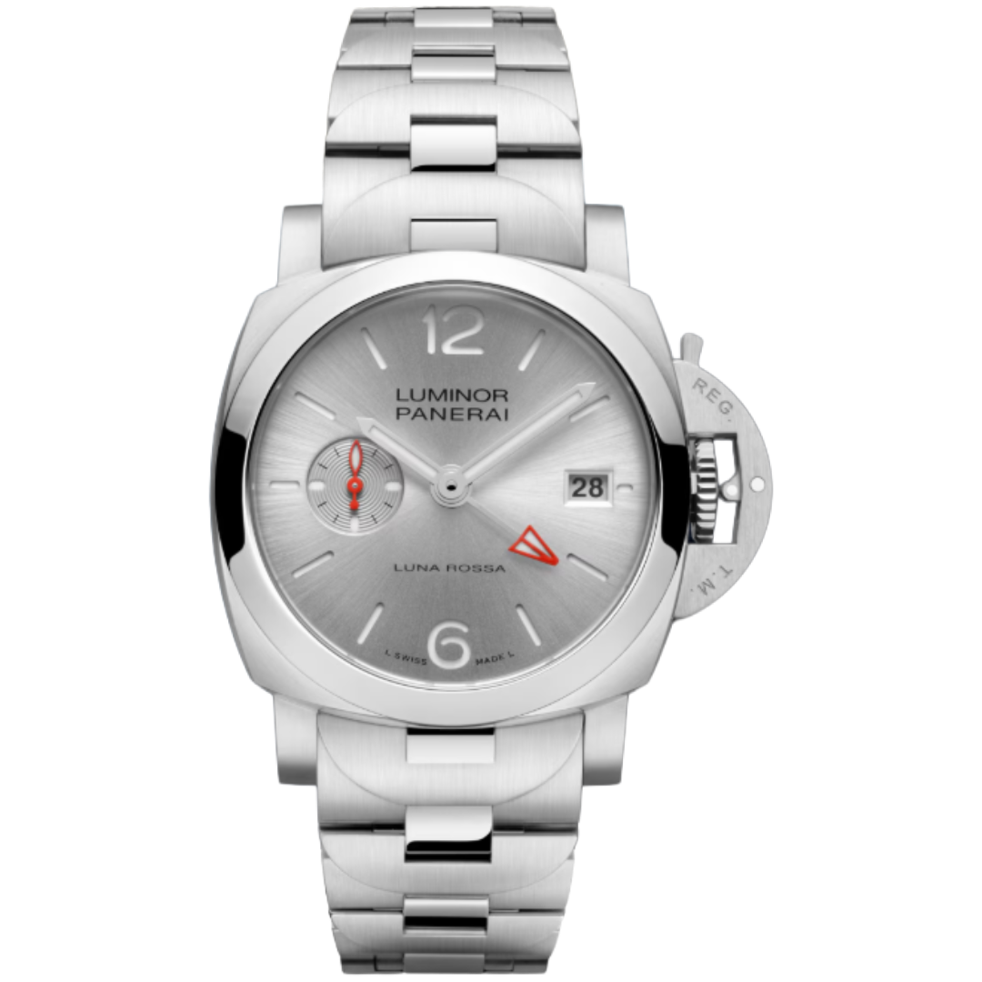 Orologio in acciaio Luminor Luna Rossa GMT Panerai