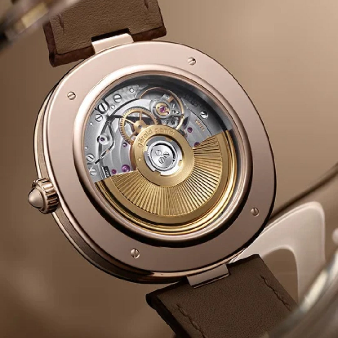 Watch in rose gold GENEVA time only Gerald genta