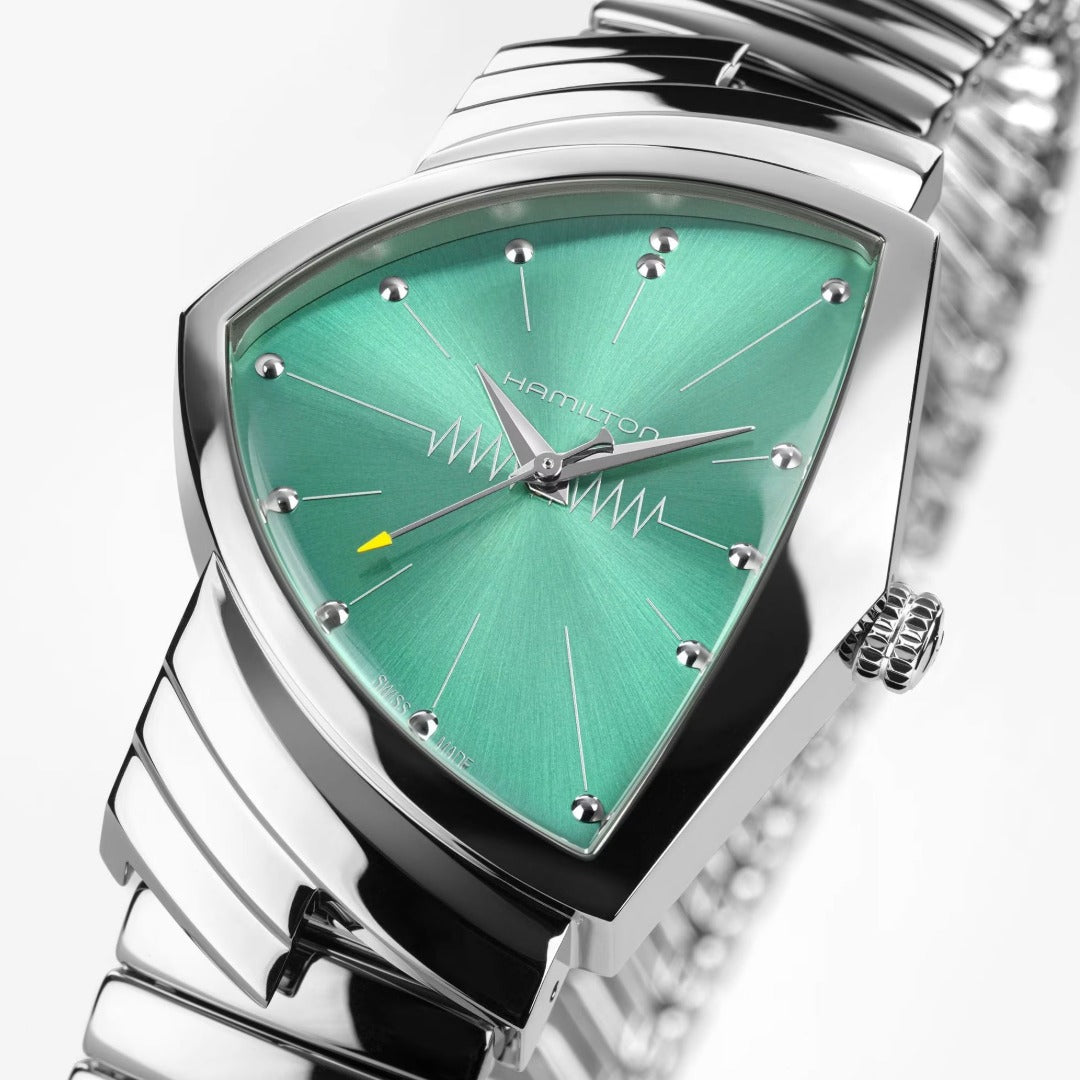 Watch in steel Ventura Quartz Hamilton