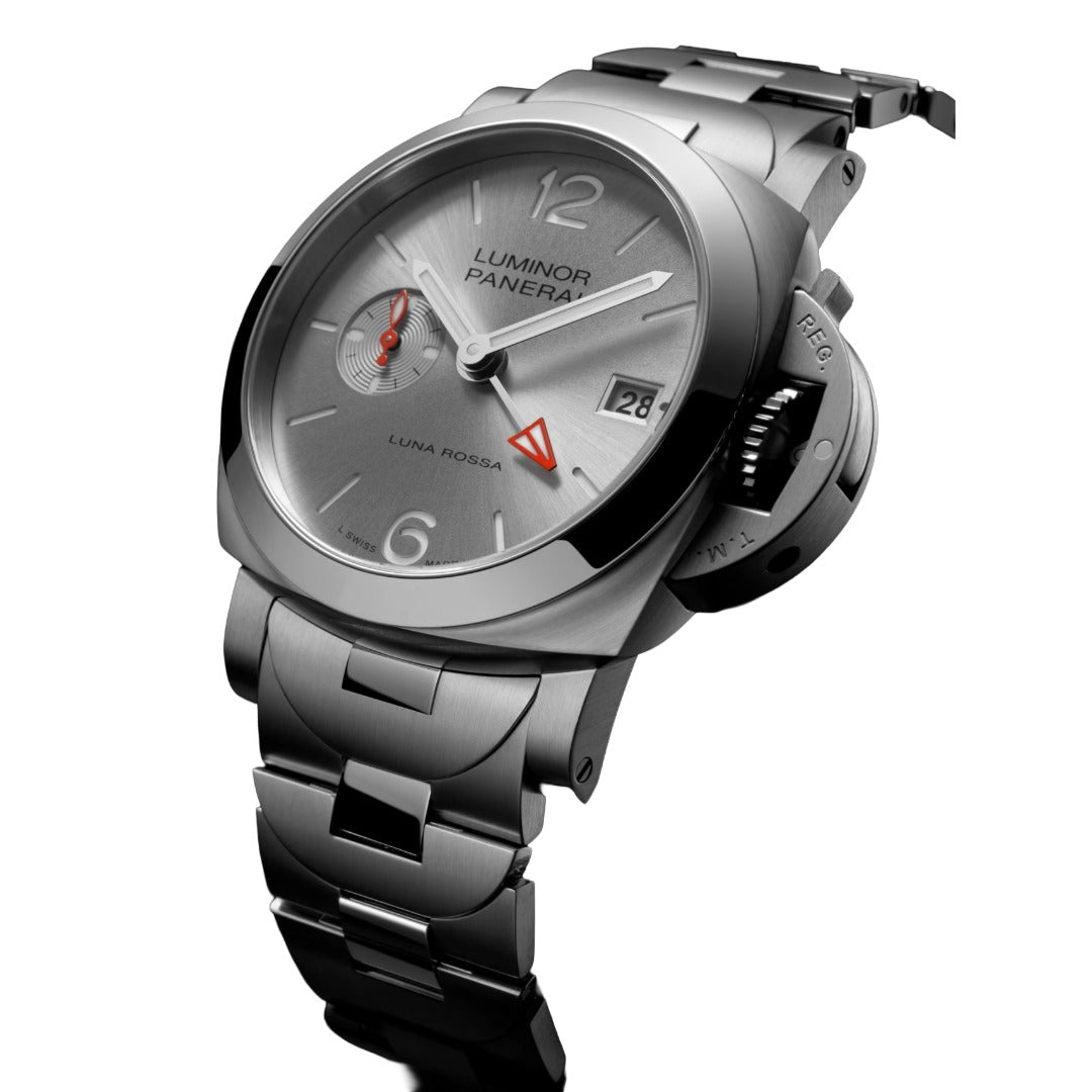 Orologio in acciaio Luminor Luna Rossa GMT Panerai