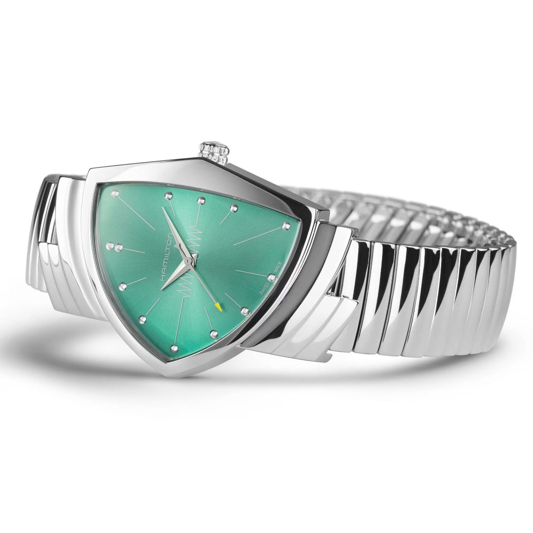 Watch in steel Ventura Quartz Hamilton