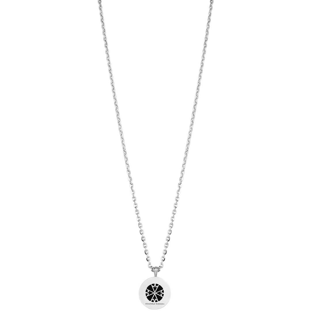 Gioiello in argento Collana in argento 925 onice e diamante Emanuele bicocchi