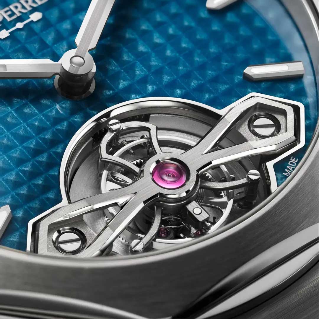 Watch in steel Laureato Fifty Tourbillon Girard perregaux
