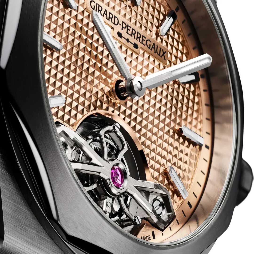 Watch in steel Laureato Fifty Tourbillon Girard perregaux