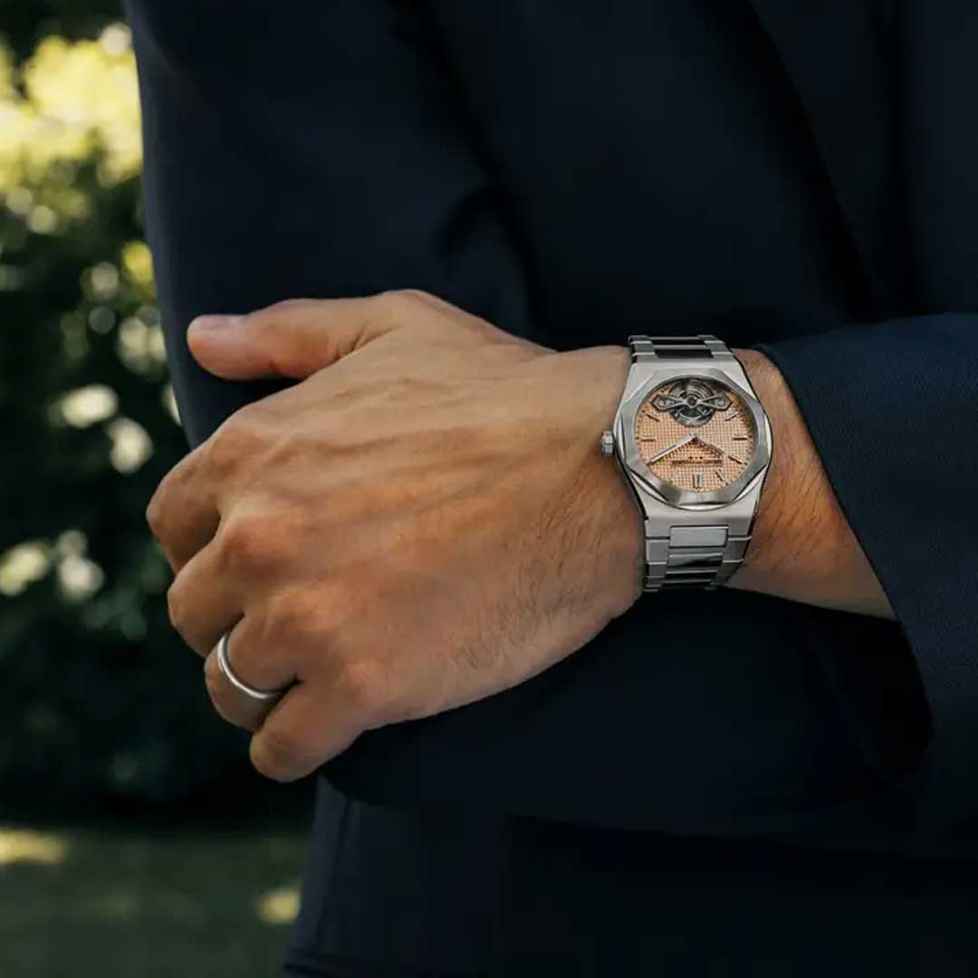 Watch in steel Laureato Fifty Tourbillon Girard perregaux