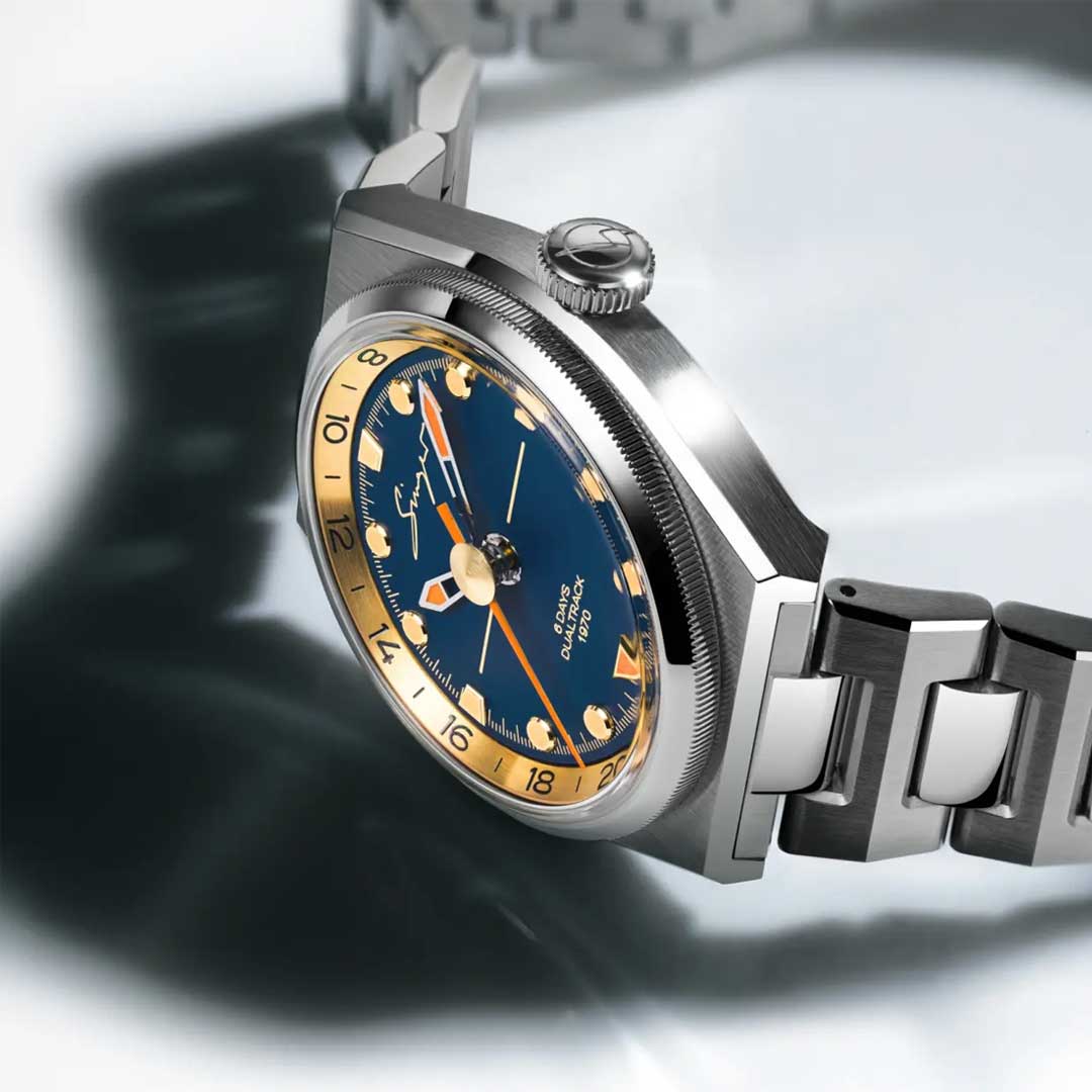 Orologio in acciaio 1970 DualTrack Singer