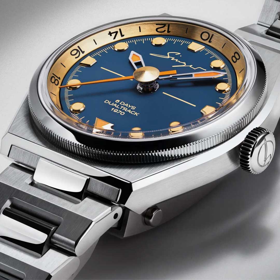 Orologio in acciaio 1970 DualTrack Singer