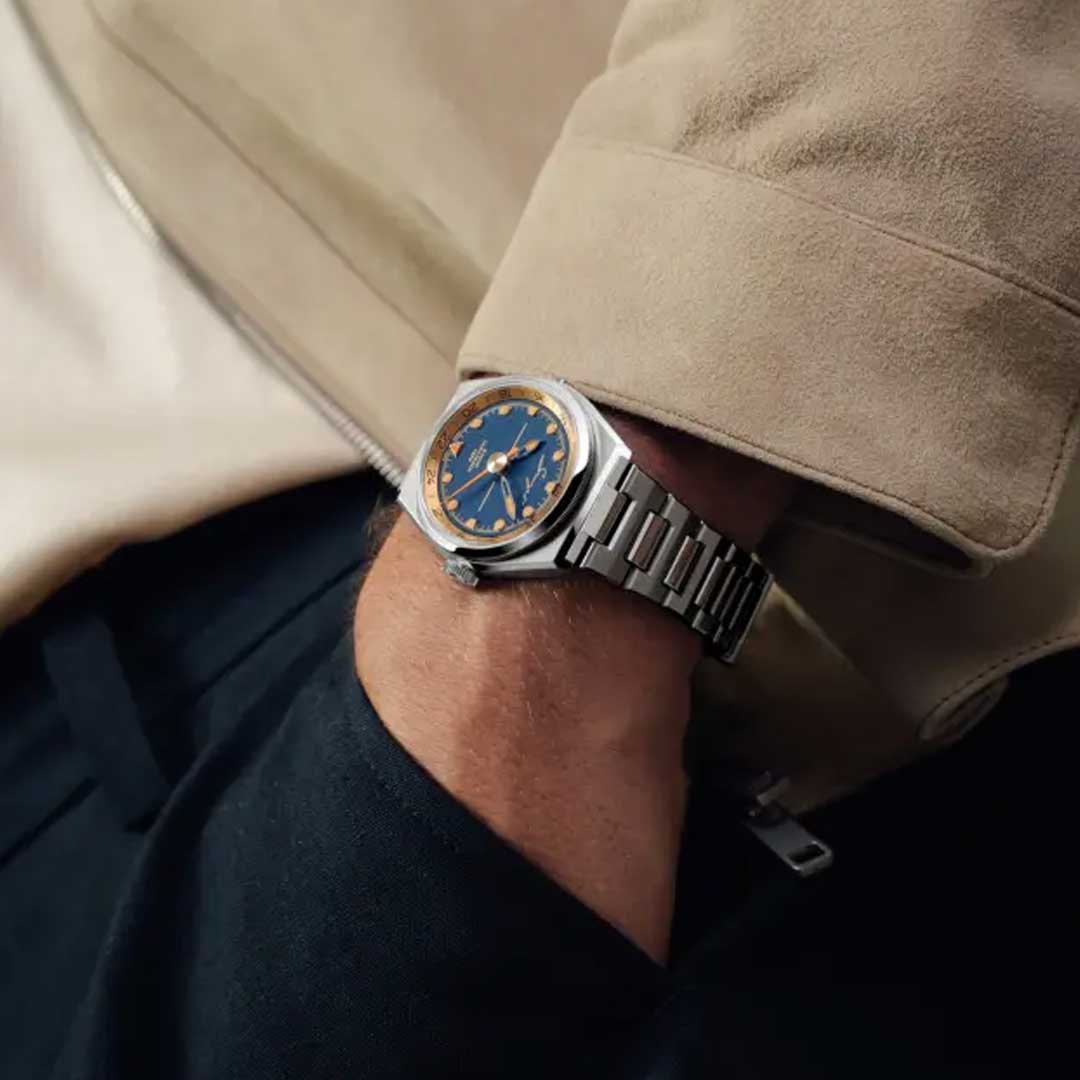 Orologio in acciaio 1970 DualTrack Singer